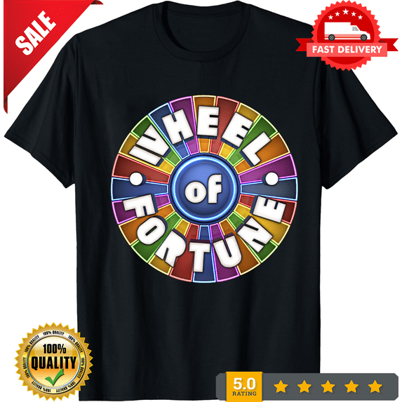 Wheel of Fortune Black T-Shirt Size S to 3XL, LIMITED EDITION-TH65295