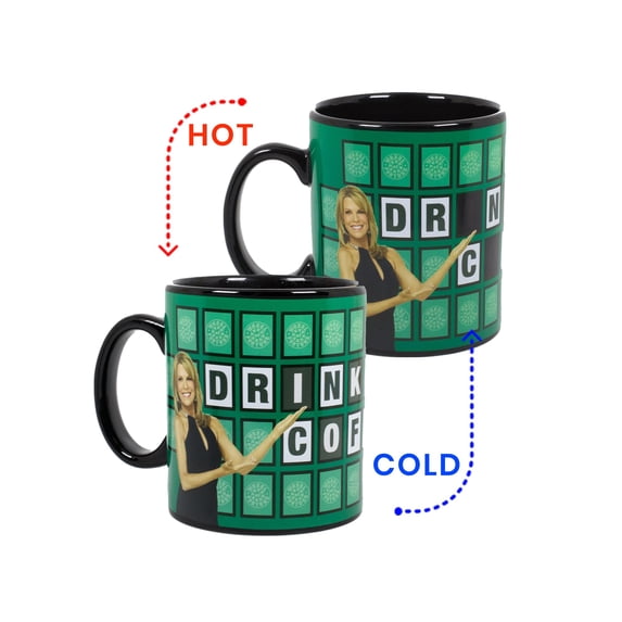 Wheel of Fortune "Drink More Coffee" Color-Changing Mug | Holds 16 Ounces