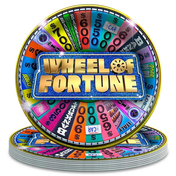 Wheel of Fortune Paper Plates Birthday Decorations Party Supplies Tableware Dinnerware