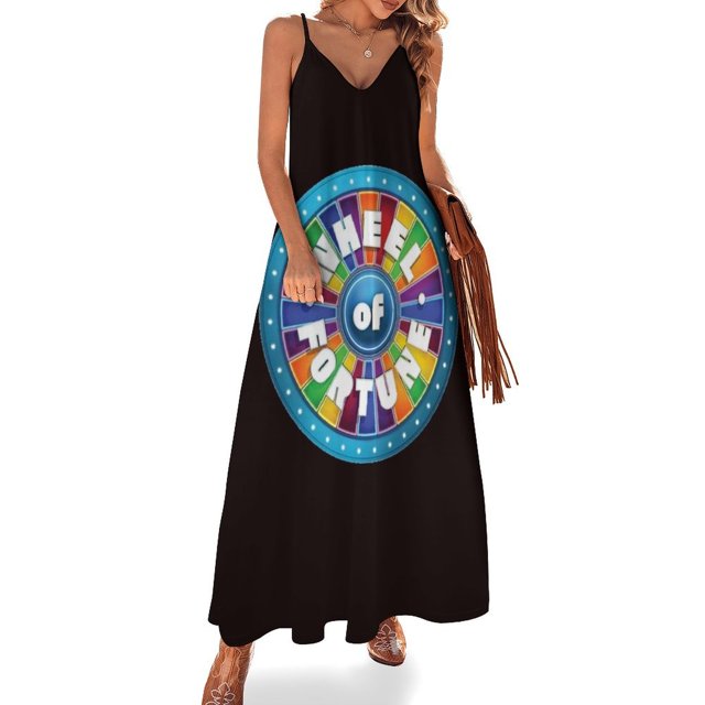 Wheel of Fortune Sleeveless Dress elegant chic women dresses promotion