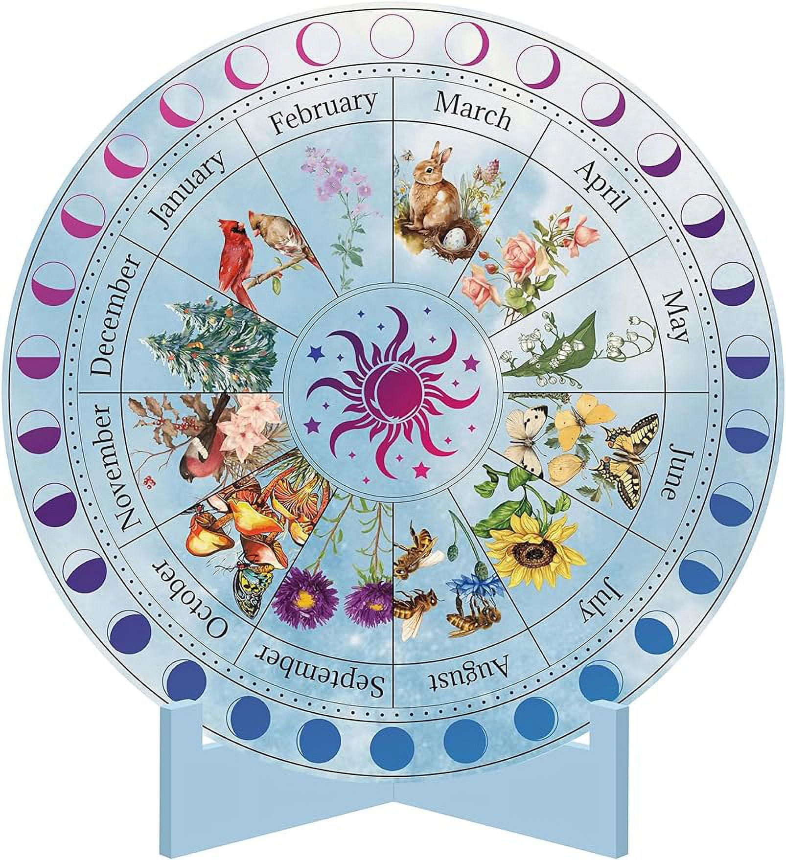 Wheel of The Year Sign Pagan Decor Wicca Calendar Wiccan Holidays Altar Wheel of The Year Sign Pagan Decor Wicca Calendar Wiccan Holidays Altar