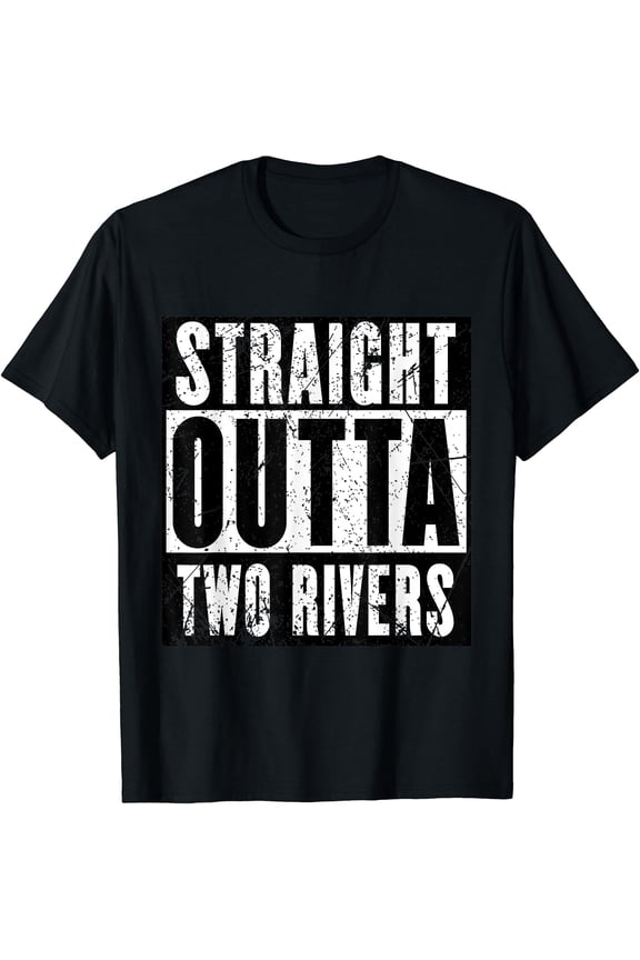 Wheel of Time Straight Outta Two Rivers Distressed T-Shirt, Unisex T-Shirt