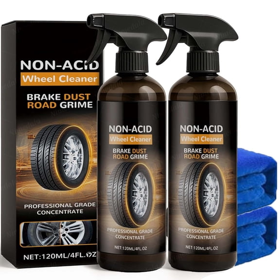 CLIQKWEN Wheel Cleaner 4.2 FL OZ - Brake Buster Formula, Instant Shine & Long-Lasting Protection