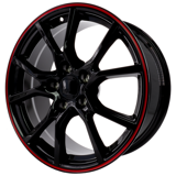 Asanti Black Aluminum Rim ABL-23 SIGMA 22X10.5in Candy Red with Chrome ...
