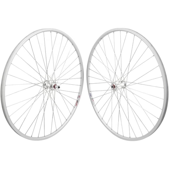 WheelMaster Weinmann LP18 Wheel Set - 27" x 1.0", 36H, QR, 5/6/7-Speed, All-Silver