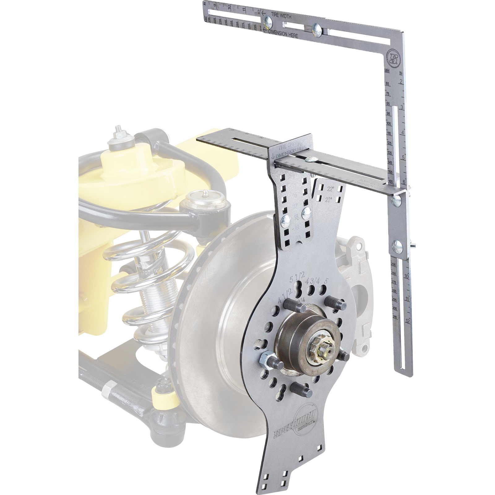 WheelWise™ 5Lug Wheel Fitment Tool w/ Tire Size Attachment