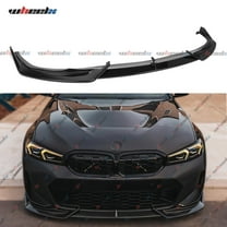 WheelX 3Pcs Front Bumper Lip fit for Compatible with BMW G20 3-Series 330e 330i M340i 320i M-Sport Only 2023-2025, Front Lip Spoiler Body Splitter, GT-Style, ABS (Glossy Black)