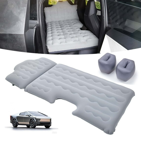 WheelX Air Mattress Back Seat Compatible with Tesla Cybertruck 2024 2025 Accessories for Travel, Car Bed SUV Mattress with Functional Piers