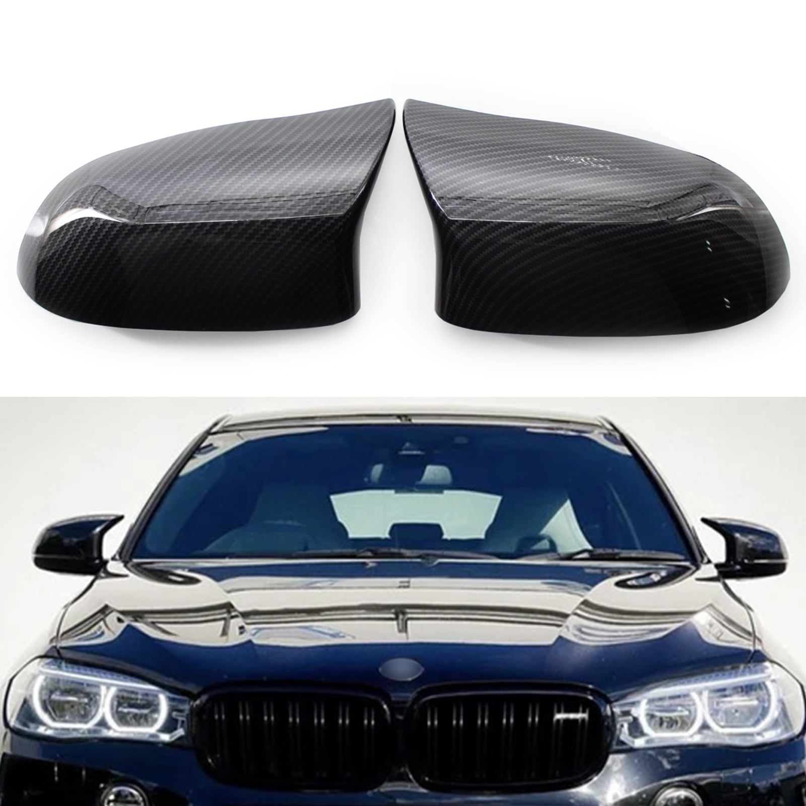 BILLDIO Side Mirror Caps,Carbon Fiber Rearview Fit X3 X4 X5 X6 X7 G01 G02 G05 G06 G07