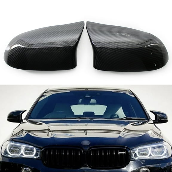 WheelX Carbon Fiber M Style Side Mirror Cover Caps For BMW X5 F15 X6 F16 28i 35i 14 -18