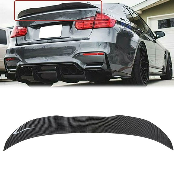 WheelX Rear Trunk Spoiler Wing for 2014-2019 BMW F80 M3 & 2012-2019 F30 330i 335i Carbon Fiber Style