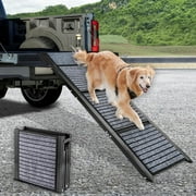 Dog Ramp for Car, 71" Long & 17.3" Wide Portable Dog Ramps for Large Dogs with Non-Slip Rug Surface Dog Car Ramp for SUV Car & Truck, Folding Dog Ramp Up to 250LBS
