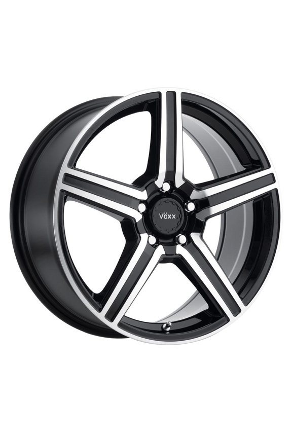 16x7 +40 Voxx Como Gloss Black Machined Wheel Rim 5x108 5x114.3 (QTY 1)