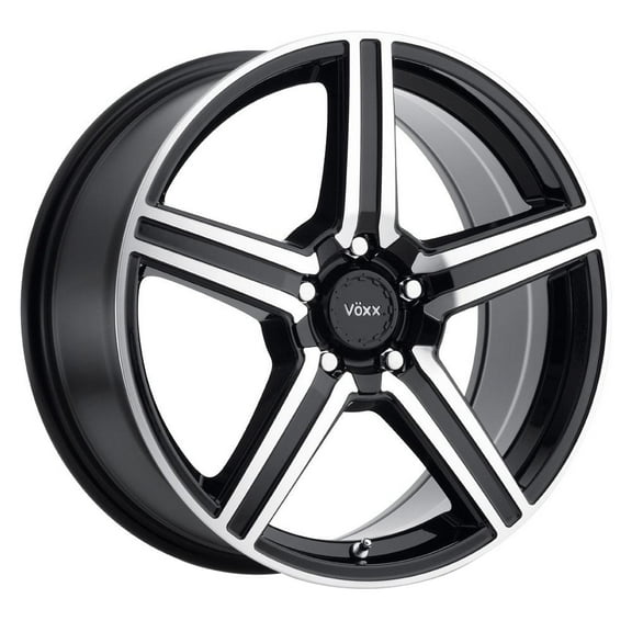 16x7 +40 Voxx Como Gloss Black Machined Wheel Rim 5x108 5x114.3 (QTY 1)