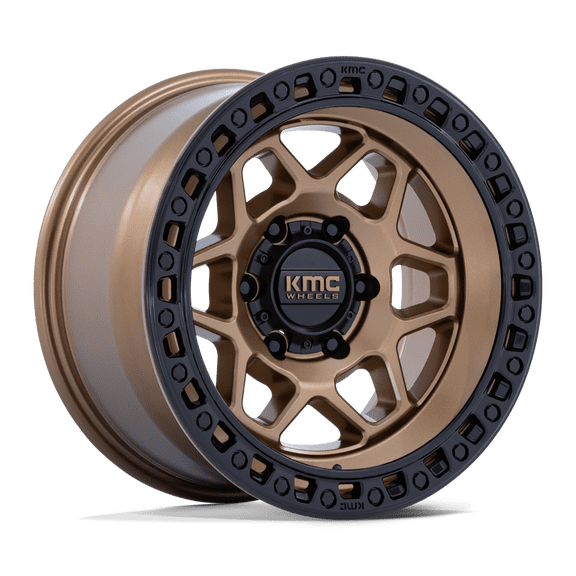KMC - Torx - 17in, Cast Aluminum, Matte Bronze W Gloss Black Lip, 17X9, 6X5.5, -12mm, 194933389766