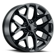 Replica Chevy GMC Snowflake 20x9 +27 Gloss Black Wheel 6x139.7 6x5.5 QTY 1