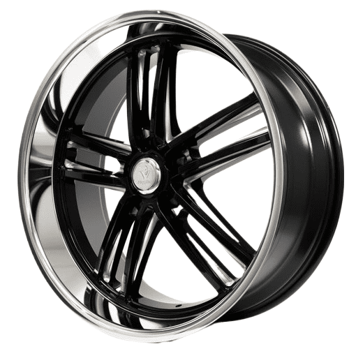 24x10 Resto R103 Maverick Gloss Black Center Milled Wheel 6x5.5 (25mm)