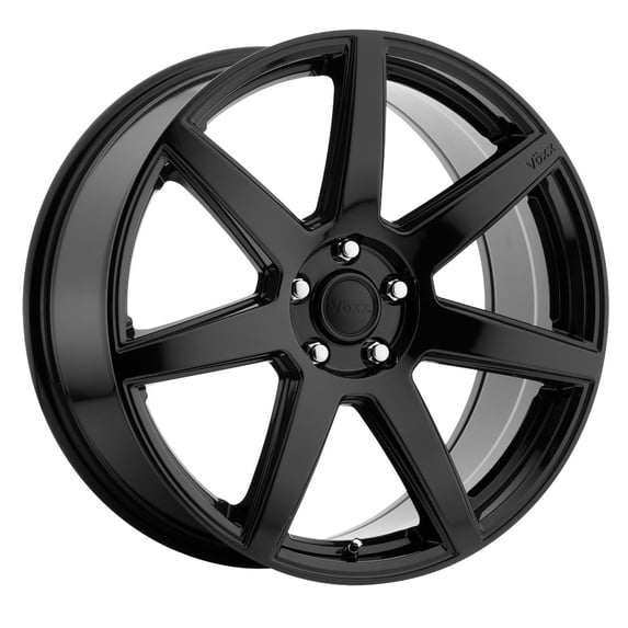 17x8 +42 Voxx Divo Gloss Black Wheel 5x108 5x114.3 (QTY 1) DVO 780-5008-42 GB