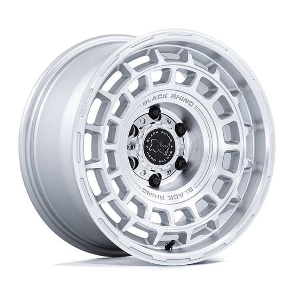 Black Rhino Wheels - Awol - 17in, Flow Formed Aluminum, Silver W/ Machined Face, 17X8.5, 5X130, 25mm, 194933372492, SAE J2530 JWL VIA