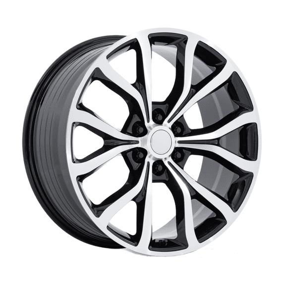 Performance Replicas - PR230 - 24in, Cast Aluminum, Gloss Black W/ Machined Face, 24X10, 6X135, 31mm, 194933406005, SAEJ2530