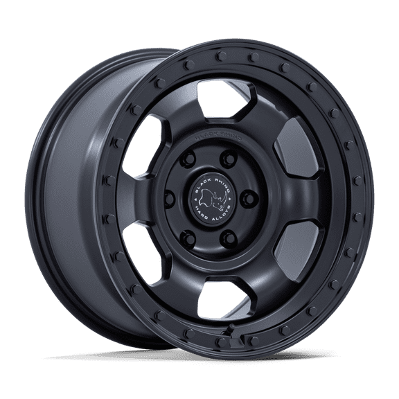 17x8.5 Black Rhino Hard Alloys BR029 Trooper Matte Black Wheel 6x5.5 (-10mm)