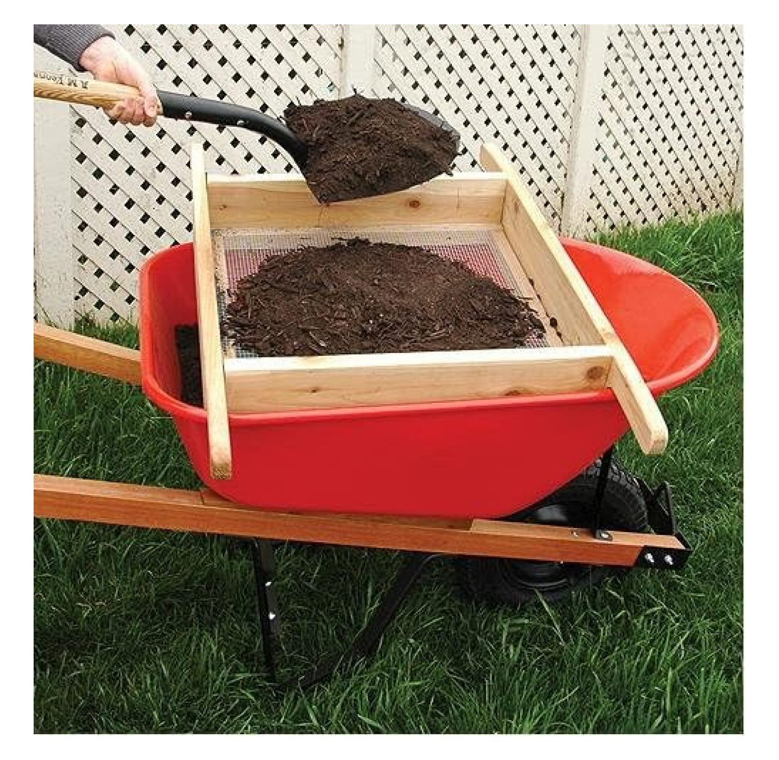 Wheelbarrow Sifter for Compost and Soil, Handmade