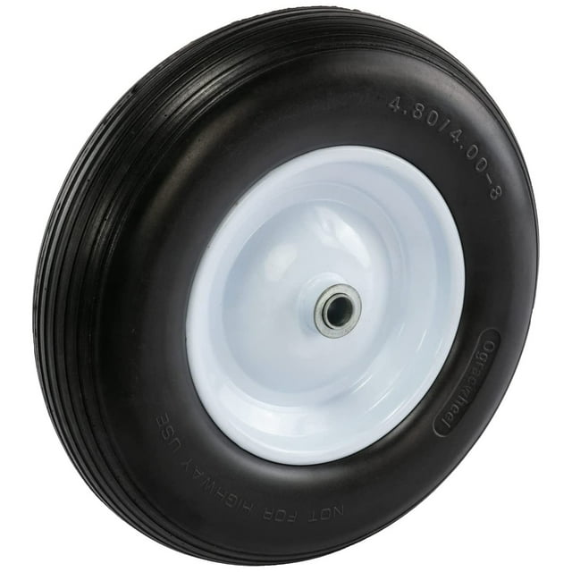 Wheelbarrow Tire 16" Air Less Flat Free Tires Wheels 4.80 4.008, 3/4