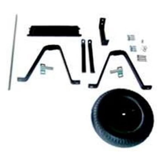 Wheelbarrow Tire & Parts - 6 Cubic Feet Steel Wheelbarrow Replacement - 16" 4-Ply Pneumatic Block Tire Kit - Box Accessories Included