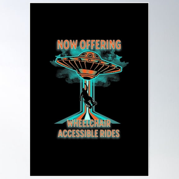 Wheelchair Accessible Rides Poster Wall Art, Modern Wall Decor For Living Room Bedroom, 8x12 UNFRAMED