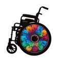 thumbnail image 1 of Wheelchair Accessories| Wheels covers for Wheelchairs|  Enhances Aesthetics, Easy Install/Remove, Lightweight, High Quality | Perfect Gift, New Matt Finish (Perfect Peacock), 1 of 6