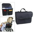 thumbnail image 1 of Wheelchair Armrest Pouch Organizer Bag for Side Chair, 3 Pocket, Arm Rest Storage Accessories for Electric, Manual or Powered Chairs - Black, 1 of 10