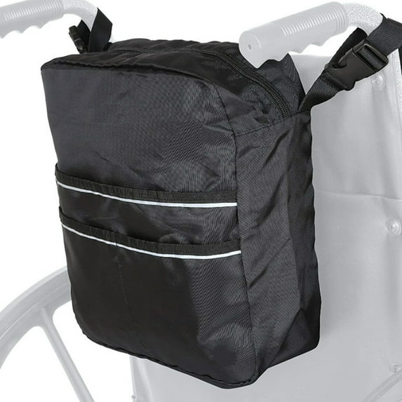 Wheelchair Backpack for Chair with Adjustable Straps and Reflective Strip, Lightweight Water-Resistant Wheelchair Bag for Adults with Storage Pockets
