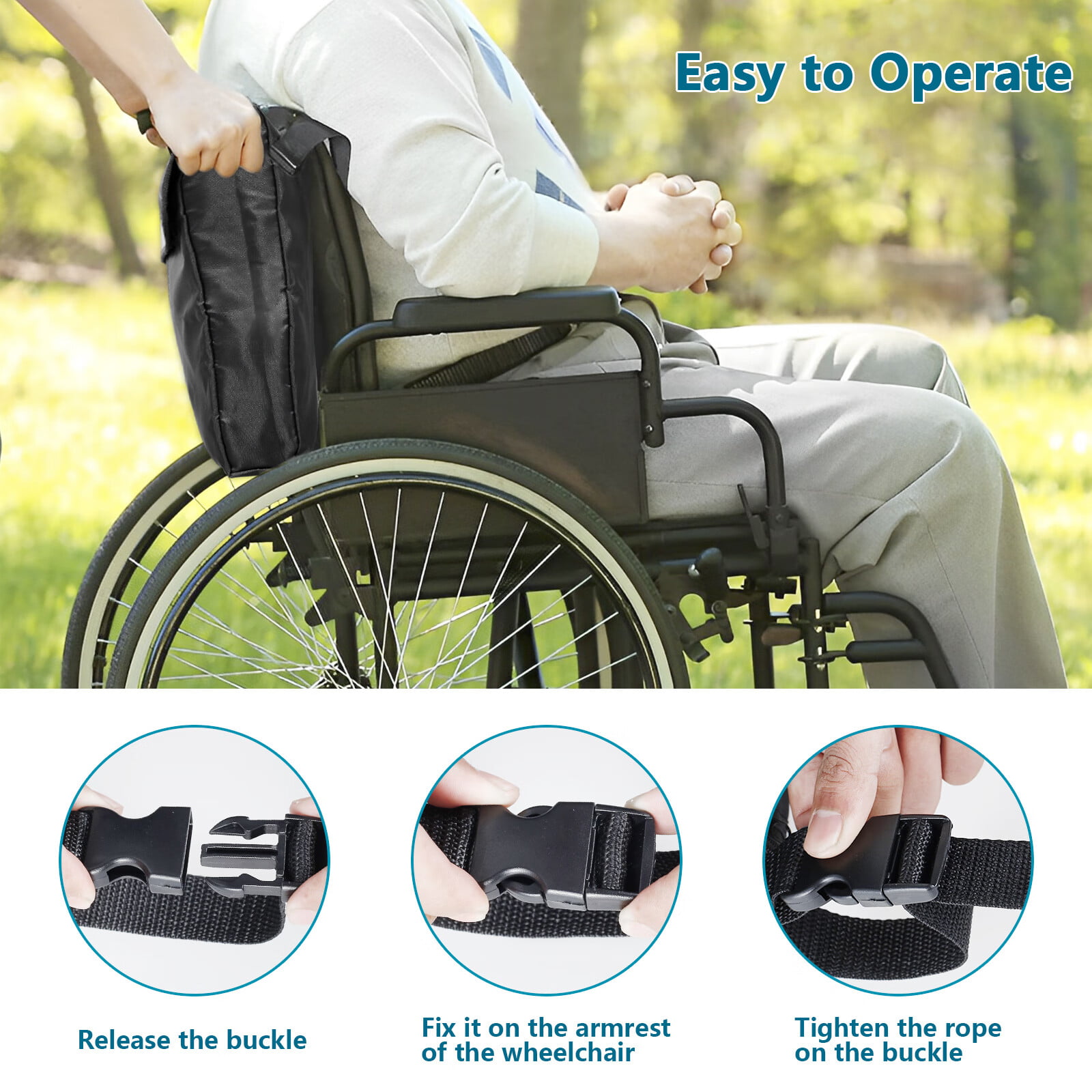 Vive Wheelchair Bag in Black Color - WheelchairParts.Net