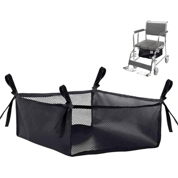 Wheelchair Bag, Wheelchair Under Seat Rollator Bag, Side Storage Organizer, Lightweight and Heavy Duty Travel Tote, Under Seat Large Capacity Reusable Backpack Bag(White)