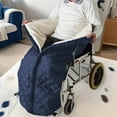 thumbnail image 1 of Wheelchair Blanket with Open Front, Half Body Fleece Throw, 51x26 Inch Thermal Wrap for Wheelchair Users, Heavy Duty Soft Polyester Blanket for Winter Warmth, Indoor Outdoor Use, Caregiving Supplies, 1 of 7