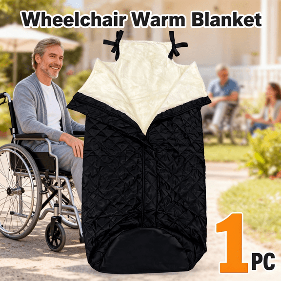 Wheelchair Blanket - Waterproof Fleece Lined Wheelchair Cozy Cover for Adults, Warm Covers for Legs and Lower Body