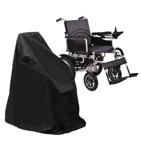 Wheelchair Cover Lightweight Protective Accessories Dustproof Durable Rainproof Electric Wheelchair Cover for Outdoor Travel , 100x75x100cm Black