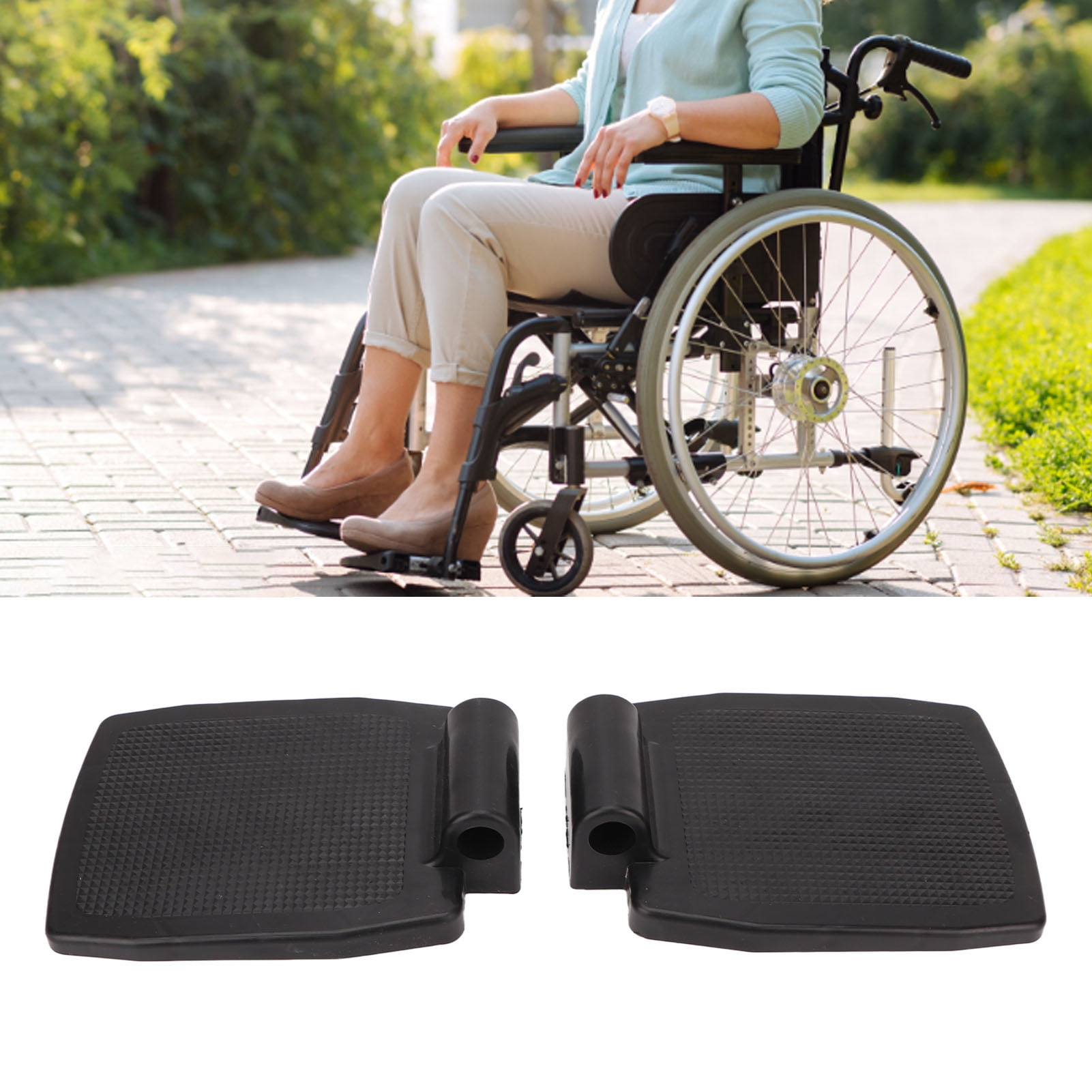 Wheelchair Foot Pedal, Replacement 2pcs Wheelchair Footrest Assembly