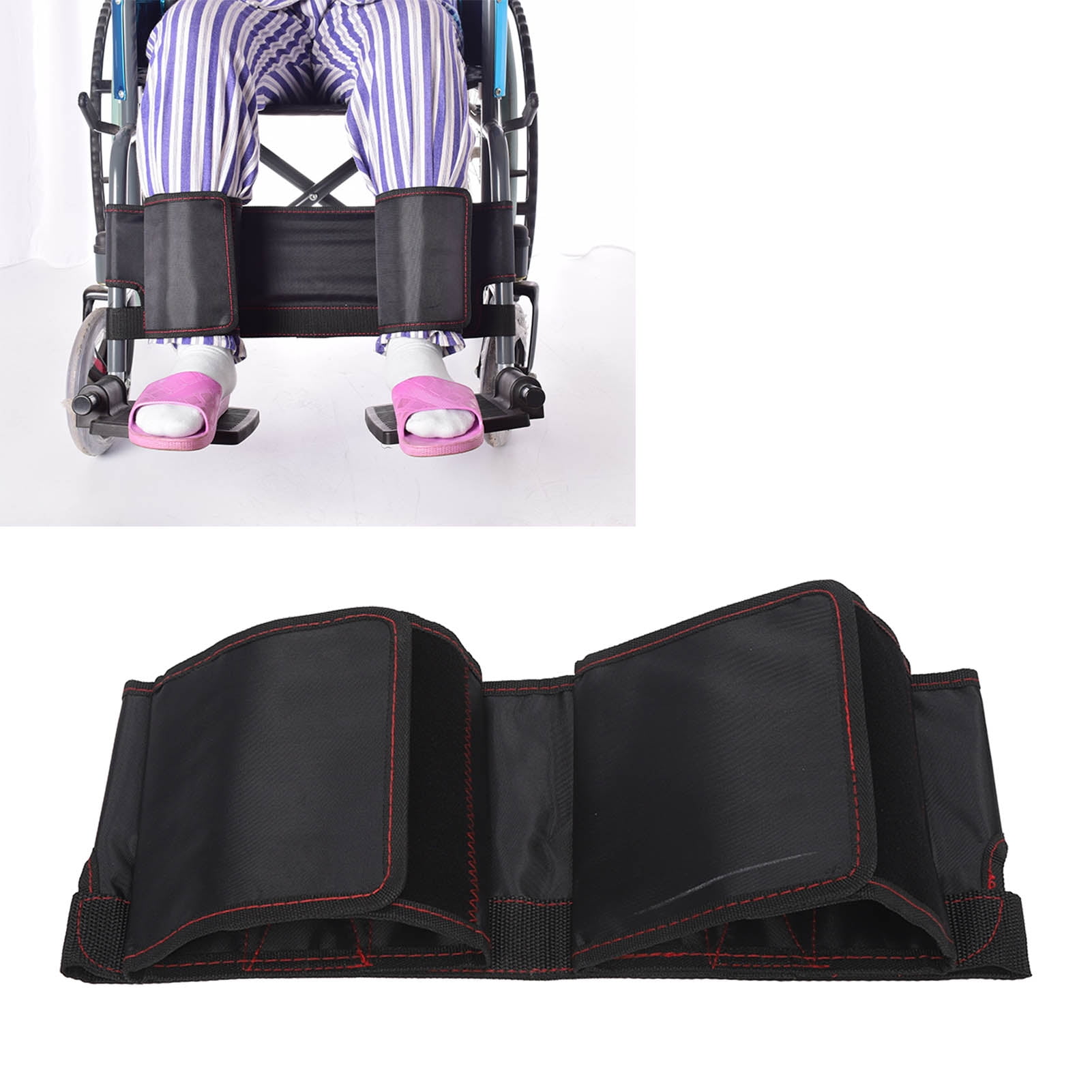 Wheelchair Foot Restraint, Oxford Fabric Black Wheelchair Leg Restraint