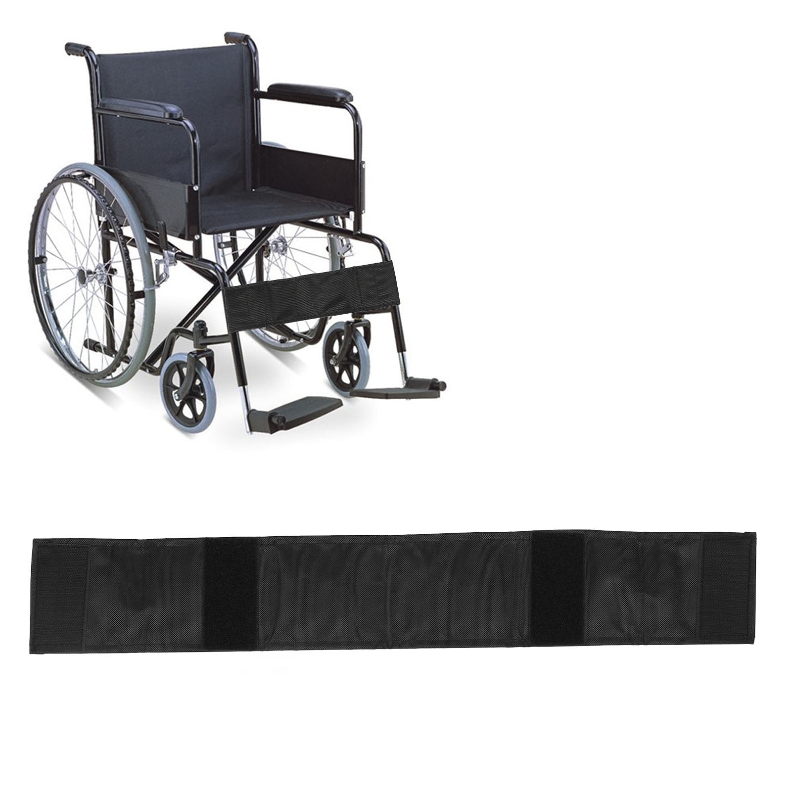 Wheelchair Footrest Strap, Oxford Cloth Leg Aligned Skin Friendly Wheelchair Calf Strap Security