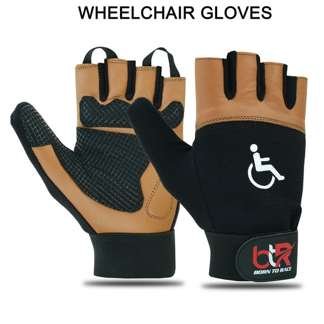 Wheelchair Gloves Mobility Disability Workout Fingerless Long Thumb