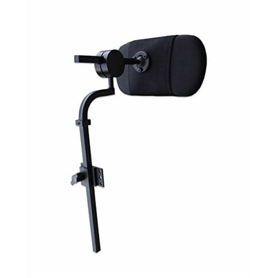 Rehabilitation Advantage Wheelchair Headrest - Large 10"x7" Padded Support - Fits Rigid Solid Backs - Fully Adjustable