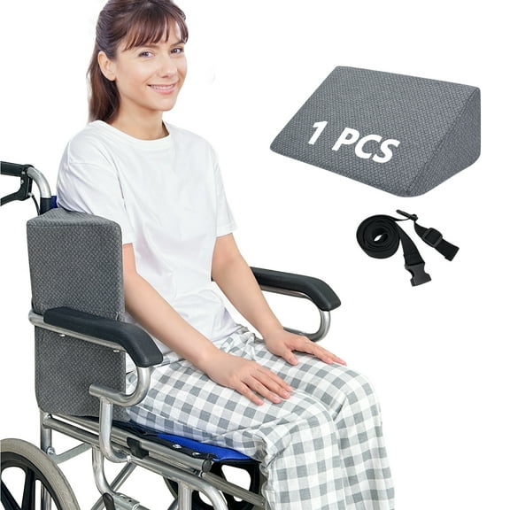 Wheelchair Lateral Support Cushion, Lateral Stabilizer Pad for Elderly Adults, Posture Correction & Fall Prevention, Universal Fit Attachment (1Pcs)