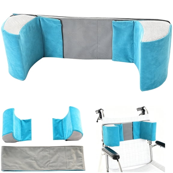 Wheelchair Lateral Support Cushion, Stabilizer Pad, Foam Wedge Accessory, Back Support Cushion, Soft Comfort Design, Positioning Pad for Daily Use, Blue