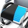 thumbnail image 1 of Wheelchair Seat Cushion for Pressure Relief, Cooling Gel Memory Foam Chair with Slope-Edge Design, Coccyx Support Tailbone Pain, Non-Slip, Wheelchairs, Office Chairs & Car Seats, 1 of 4