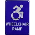 thumbnail image 1 of Wheelchair RAMP Sign (Aluminium Reflective,Rust Free, Blue 7x10)-The Pour Tous Blue LINE, 1 of 4