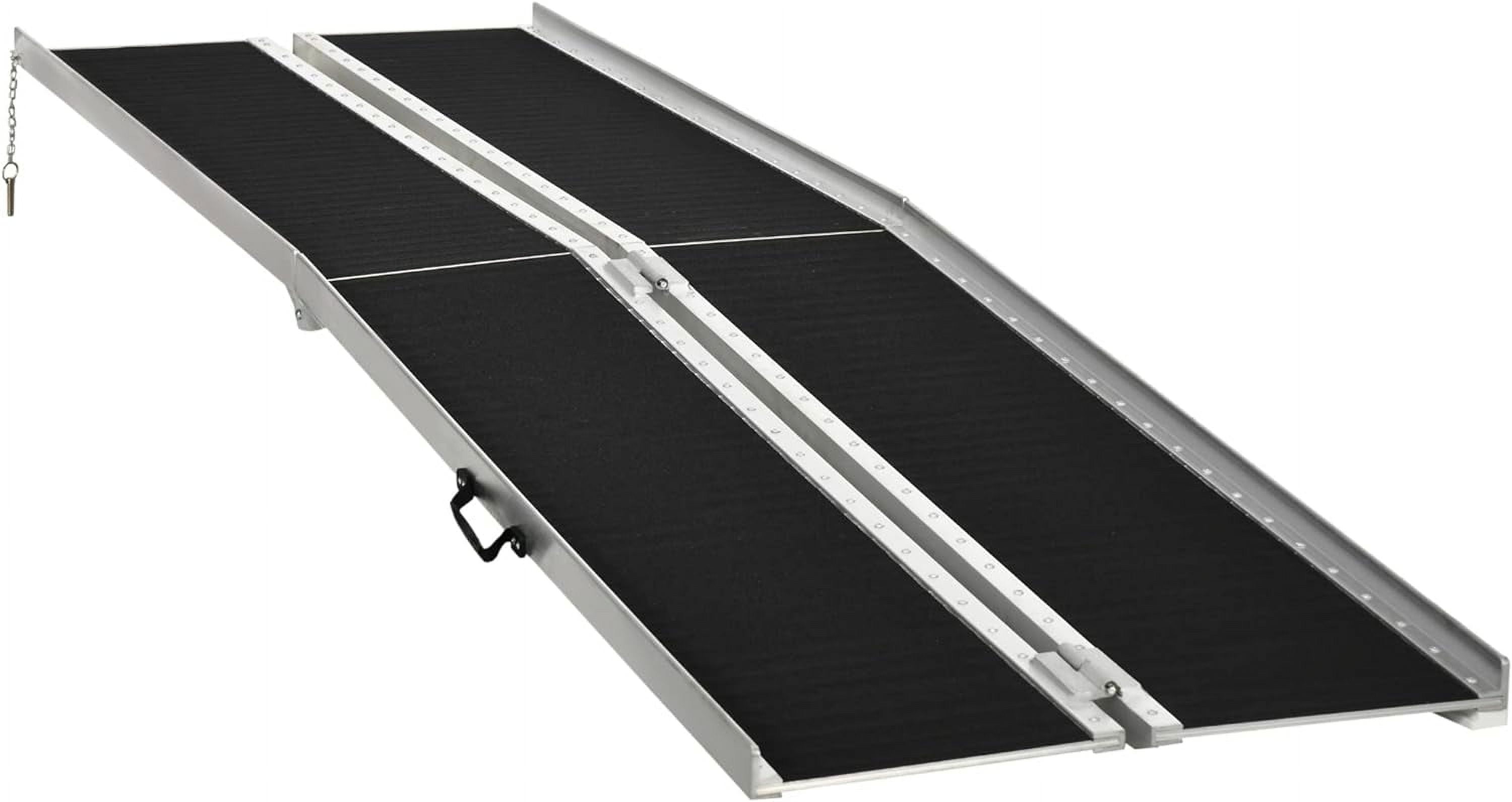 Wheelchair Ramp 10FT, Folding Aluminum Threshold Ramp with NonSlip