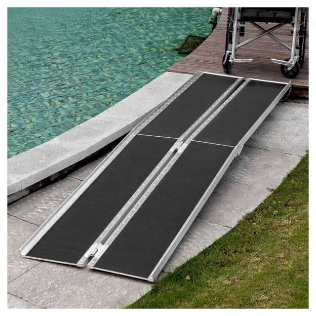 Wheelchair Ramp 10ft Aluminum - Portable Folding Mobility Ramp for ...