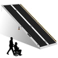 thumbnail image 1 of Wheelchair Ramp 6FT,Portable Folding Aluminum with Load-Reducing Shoulder Strap,800lbs Capacity,Wheelchair Ramps for Home, Steps, Stairs, Doorways, 1 of 9