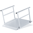thumbnail image 1 of STICCIO Wheelchair Ramp with Handrails, Aluminum Alloy, 35.4x35.4x31.5in, 300kg(600lbs) Load, One-Piece, Non-Slip Traction., 1 of 8